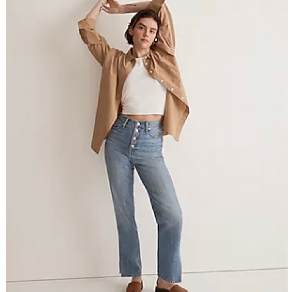 NWT Madewell Perfect Vintage Straight Jean Side Slit